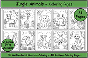 Jungle Animals Coloring Book, an Animal Illustration by Lamia Emad (Thumbnail 1 of 5)