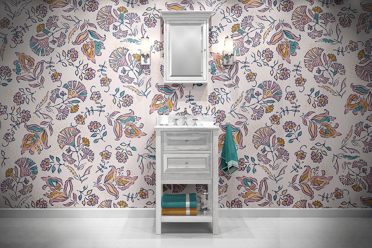 Hand Drawn Folk Floral Pattern, a Pattern Graphic by StudioGlouna (Photo 2 of 6)
