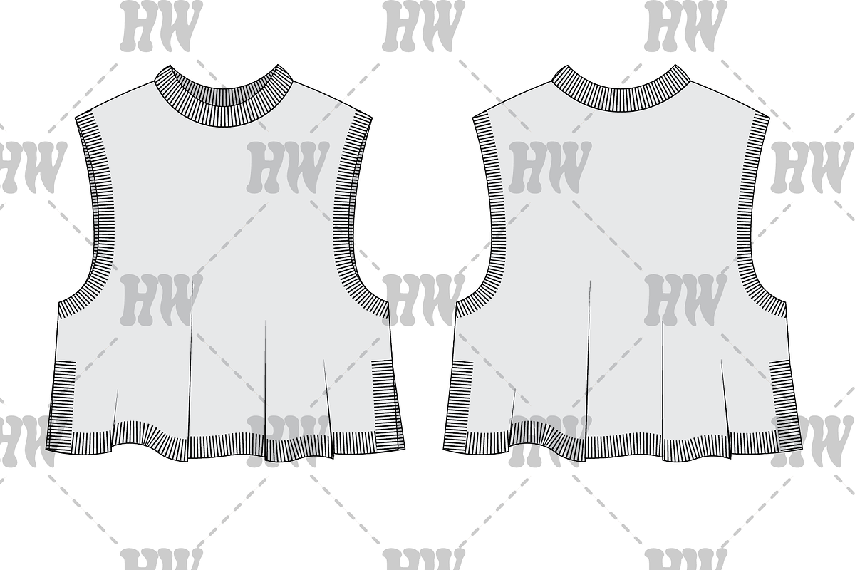 Turtleneck Sweater Tank Fashion Flat, a Shirt Mockup by haydenwentworth (Photo 1 of 3)