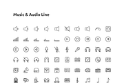 65 Music & Audio Vector Line Icon, an Outline Icon by Those Icons (Thumbnail 2 of 2)