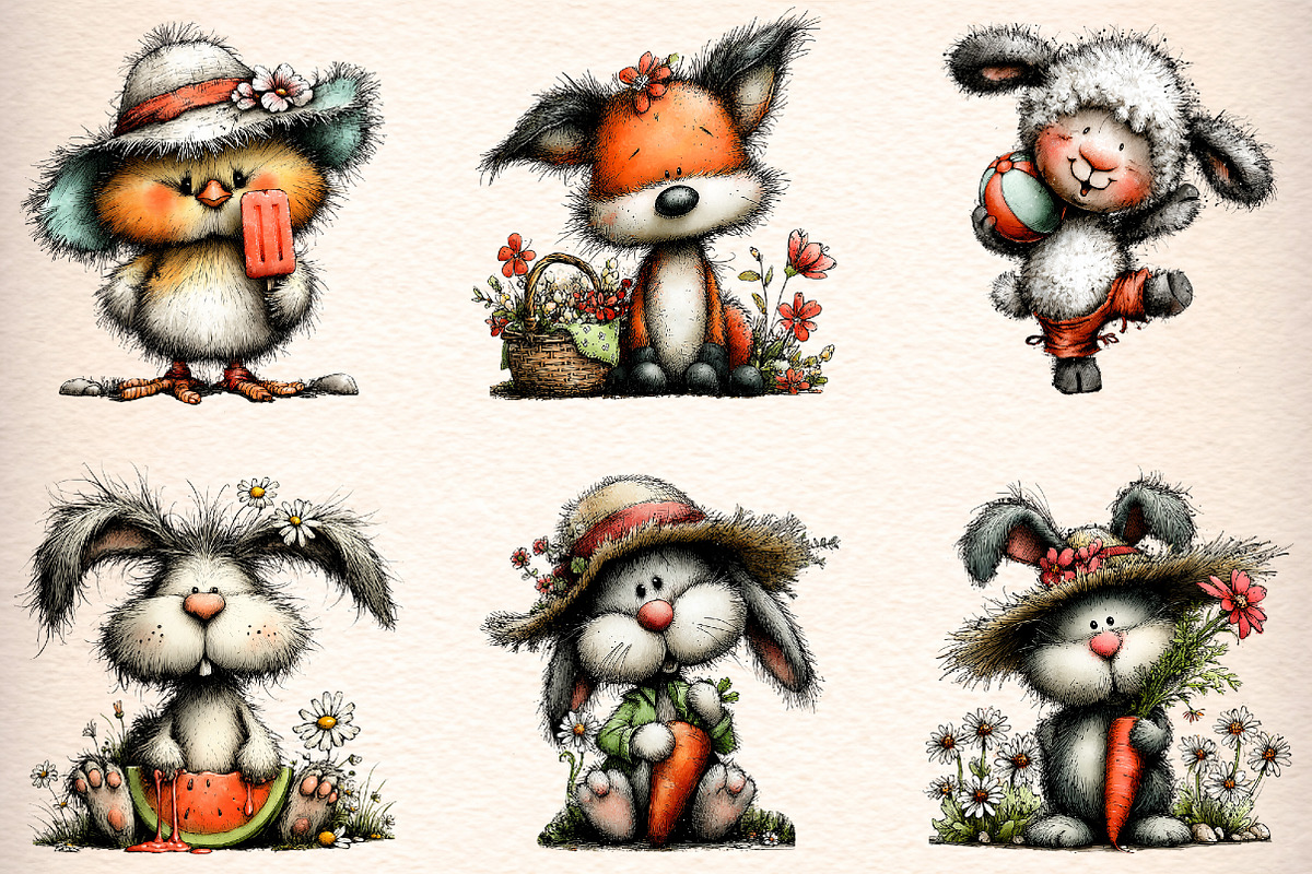 Whimsical Summer Animal Illustration, an Illustration by Digital Artistic99 (Photo 3 of 11)