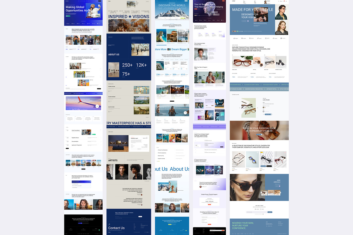 Multipurpose Landing Page UI Kit, an UI Kit Template by flr.24 (Photo 2 of 2)