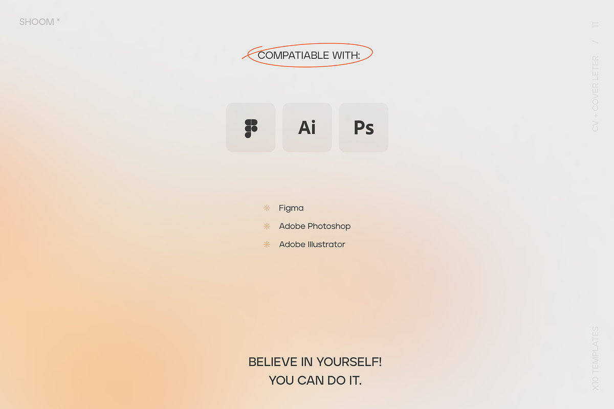 Modern Resume Bundle: 10 PRO Themes, a Resume Template by SHOOM HOUSE (Photo 12 of 13)