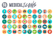 50 Medical Flat Icons, an Outline Icon by Dighital (Thumbnail 5 of 8)