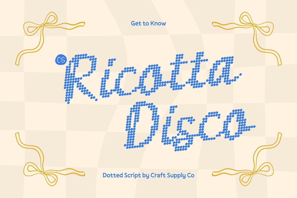 CS Ricotta Disco, a Script Font by Craft Supply Co. (Photo 1 of 8)
