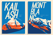 12 Higest Mountains Posters, an Illustration by Alexander Baidin (Thumbnail 3 of 10)