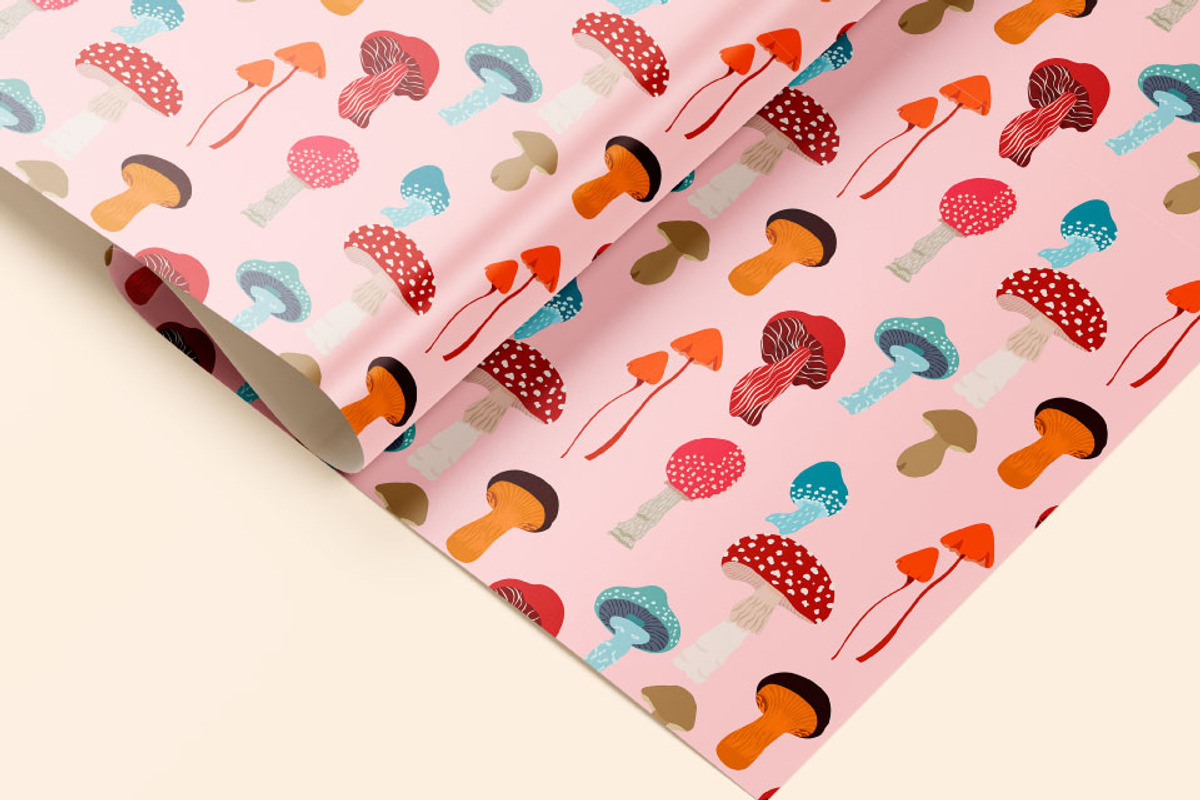 Seamless Mushroom Patterns, an Illustration by uStickery (Photo 2 of 7)