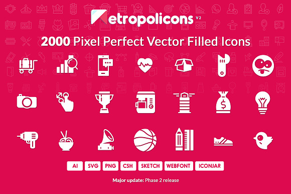 2000 Filled Icons Set Metropolicons preview 3