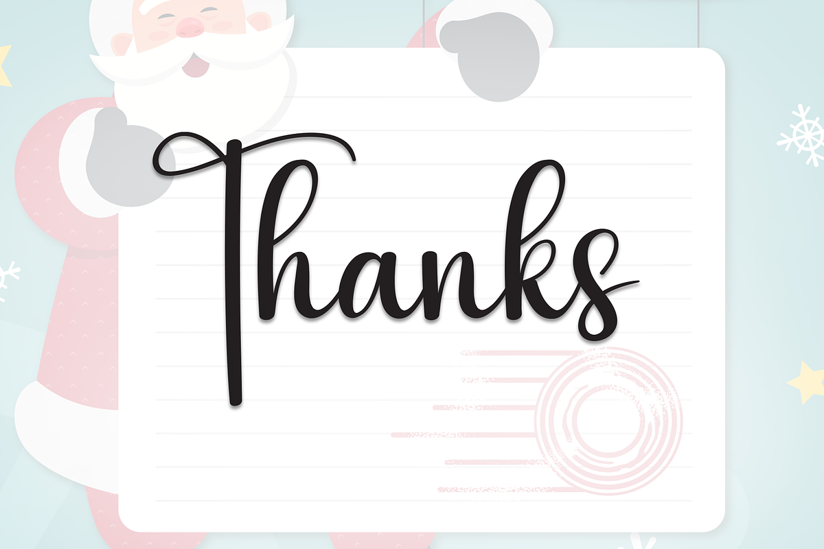 Santa Signature | Script Font, a Handwritten Font by Scratchones (Photo 9 of 9)