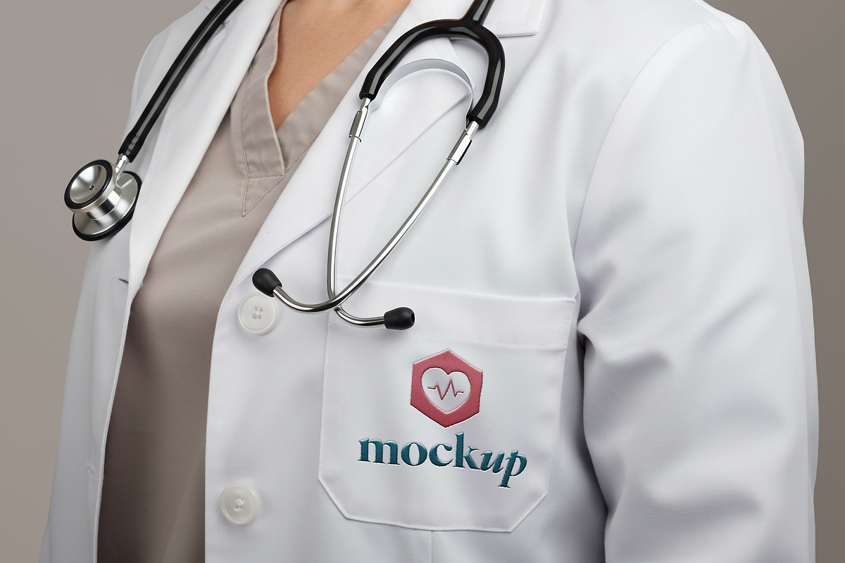 Medical Lab Coat Mockup PSD, an Apparel Mockup by Julia Anderi - Studio (Photo 1 of 2)