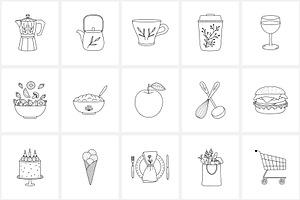 Everyday Planner Line Icon Set