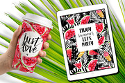 Watercolor Watermelons & Ice creams, a Pattern Graphic by Midstream (Thumbnail 4 of 8)