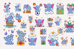 Cute Baby Elephant Collection