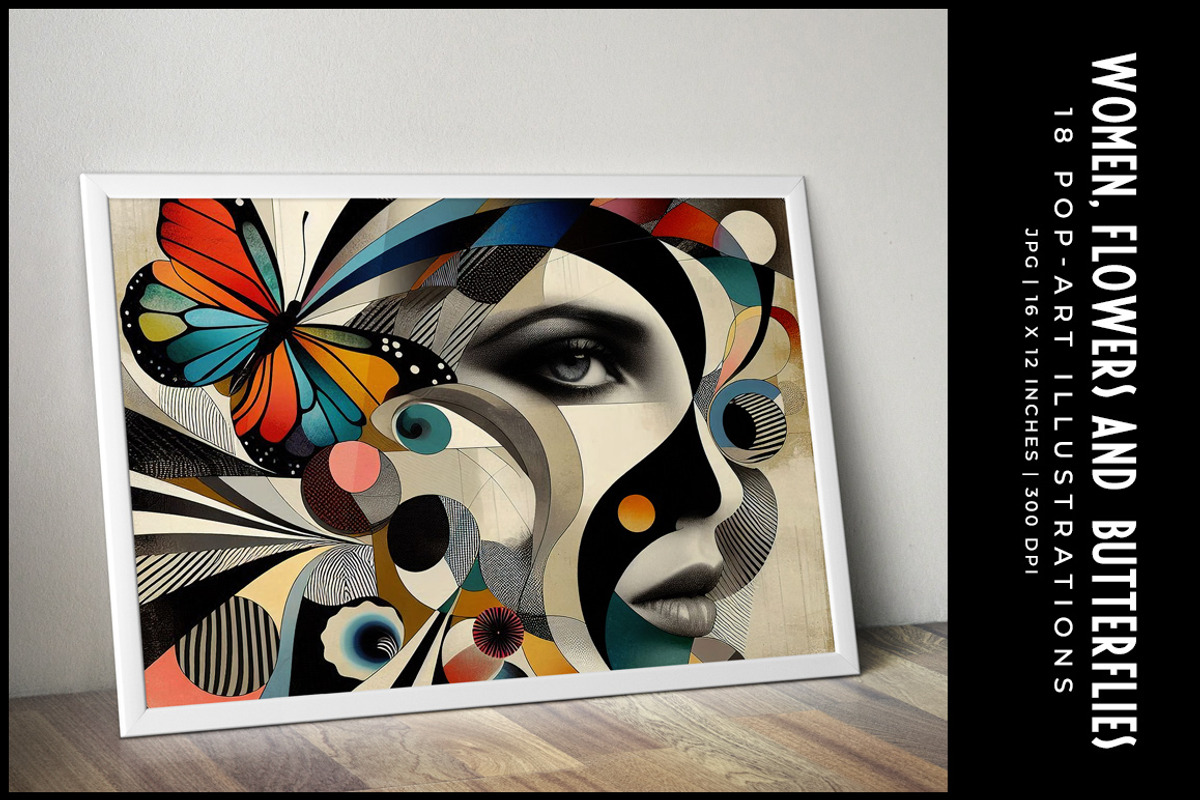 Women, Flowers and Butterflies, a Decorative Illustration by Digital Art Creations (Photo 11 of 12)