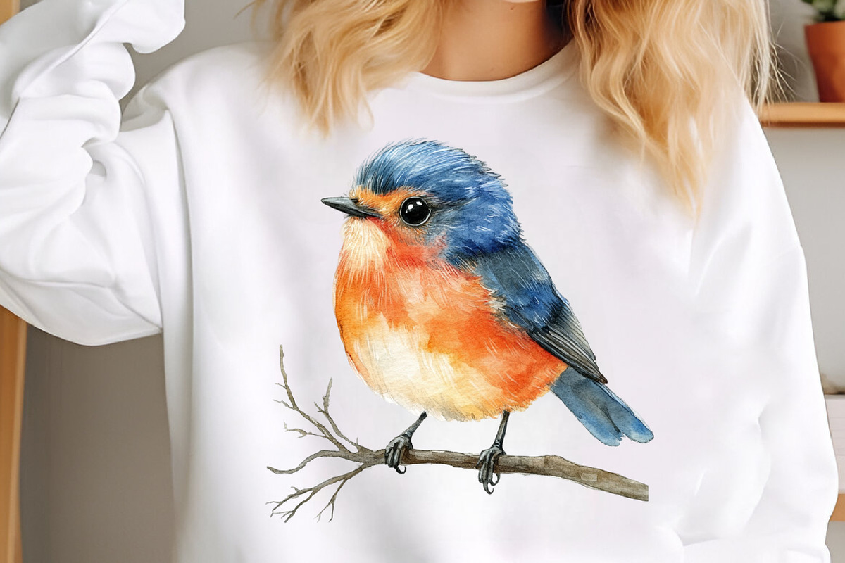 Watercolor Whimsical Bird Clipart, an Illustration by SinaCreation (Photo 5 of 7)