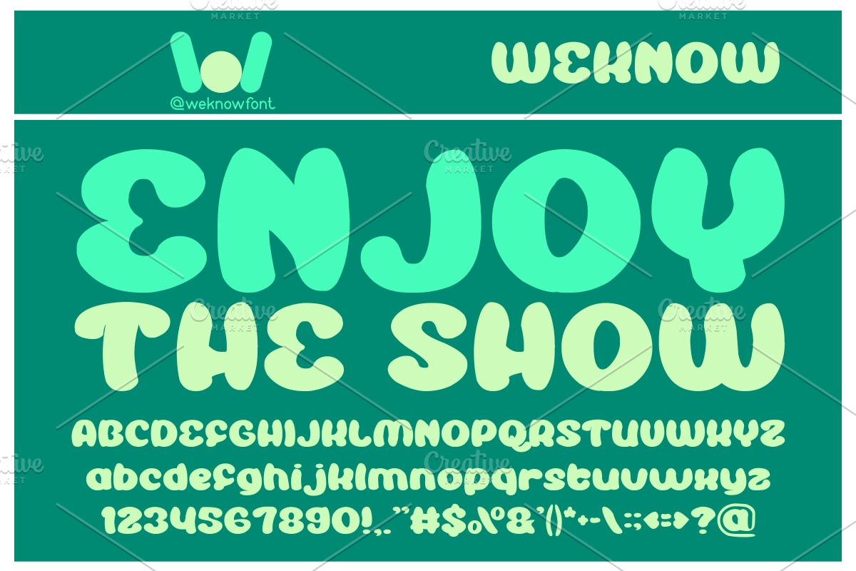 Enjoy The show font, a Font by weknow (Photo 1 of 5)