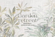 Garden Retreat botanical wall mural, a Wallpaper Graphic by Timofi Art (Thumbnail 1 of 15)