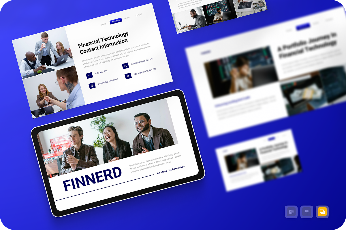Financial Technology Google Slides, a Presentation Template by Annora Studio (Photo 1 of 5)