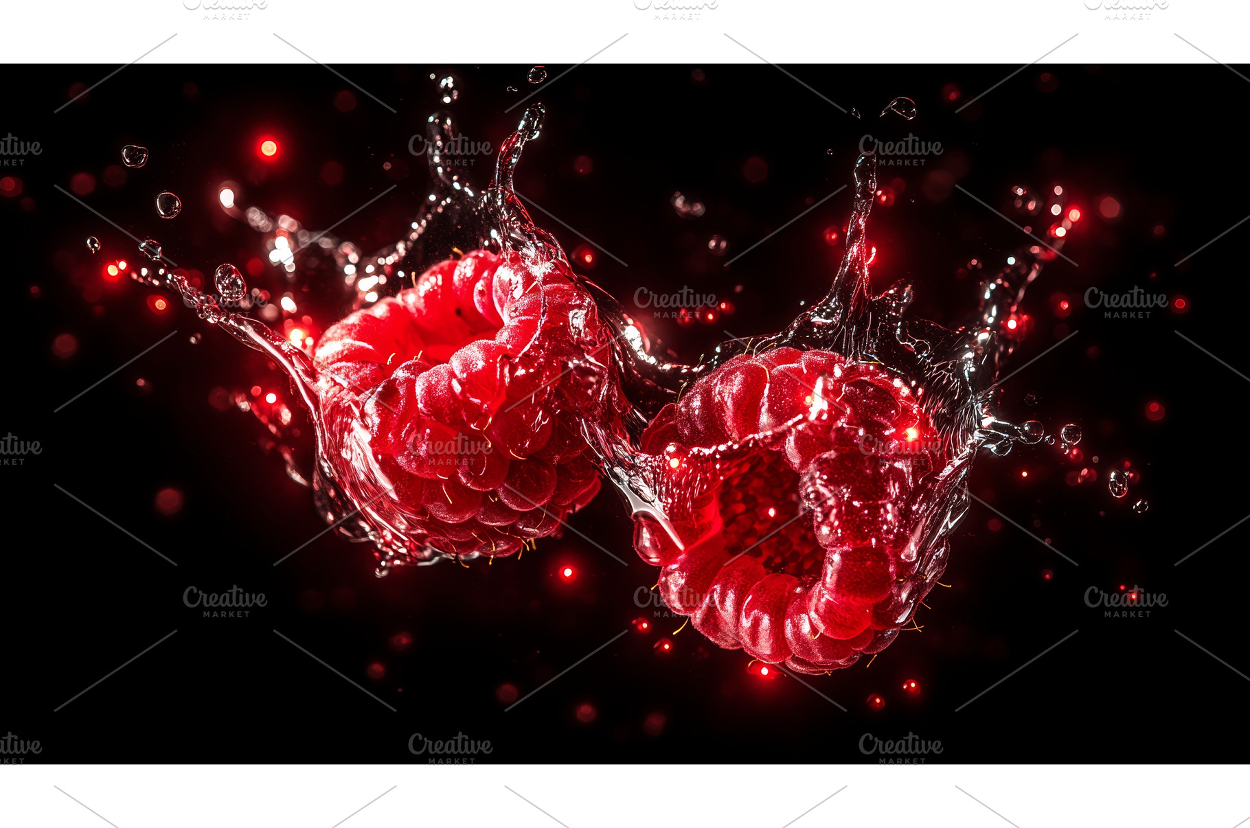 Raspberries decorated with moving, an Abstract Photo by ZinetroN
