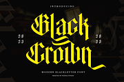 Black Crown Modern Blackletter Font, a Blackletter Font by Pixesia Studio (Thumbnail 1 of 10)