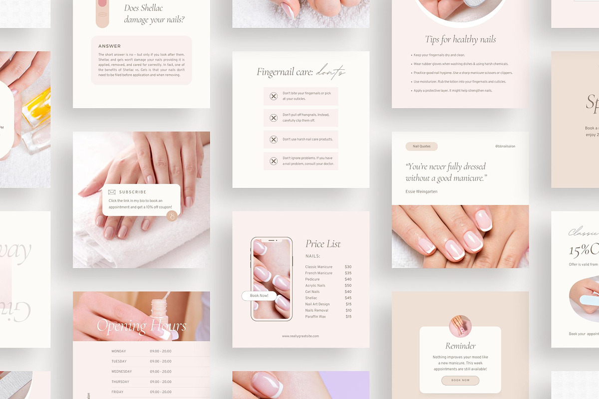 Nail Tech Instagram templates, a Social Media Template by LiliesandBerries (Photo 10 of 21)