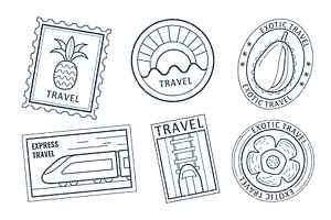 Vintage postage designs, an Object Illustration by art PVP - market
