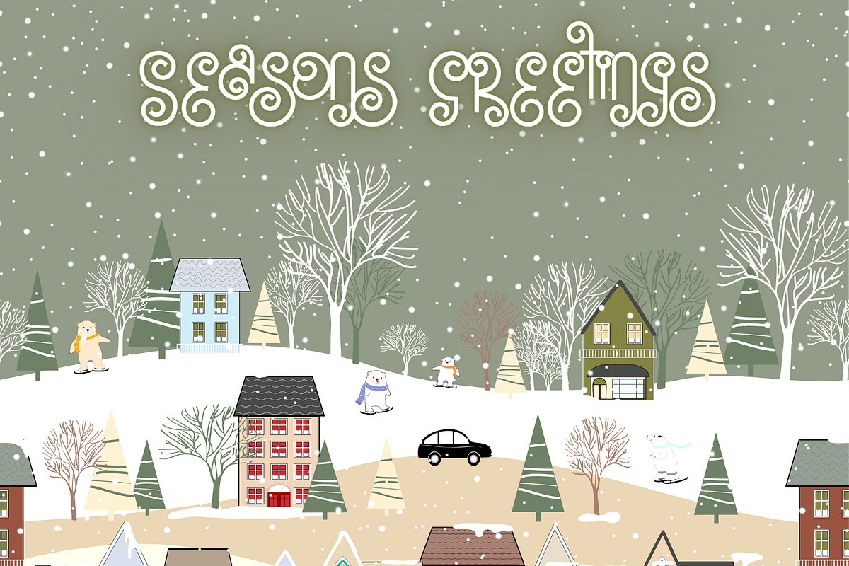 Santa's Beard Curly Christmas Font, a Font by Dancing with Ink (Photo 7 of 30)
