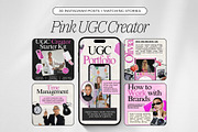 Pink UGC Creator Instagram Template, a Social Media Template by ZenSocialDesigns (Thumbnail 1 of 9)
