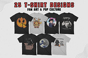 25 Pop Culture T-shirt Designs, a Graphic by GODZILLARGE (Thumbnail 1 of 5)