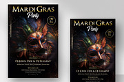 Mardi Gras Invitation Flyer (PSD), a Flyer Template by PixelsDesign (Thumbnail 1 of 2)