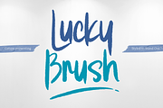 Lucky Brush, a Handwritten Font by Gatype (Thumbnail 1 of 11)