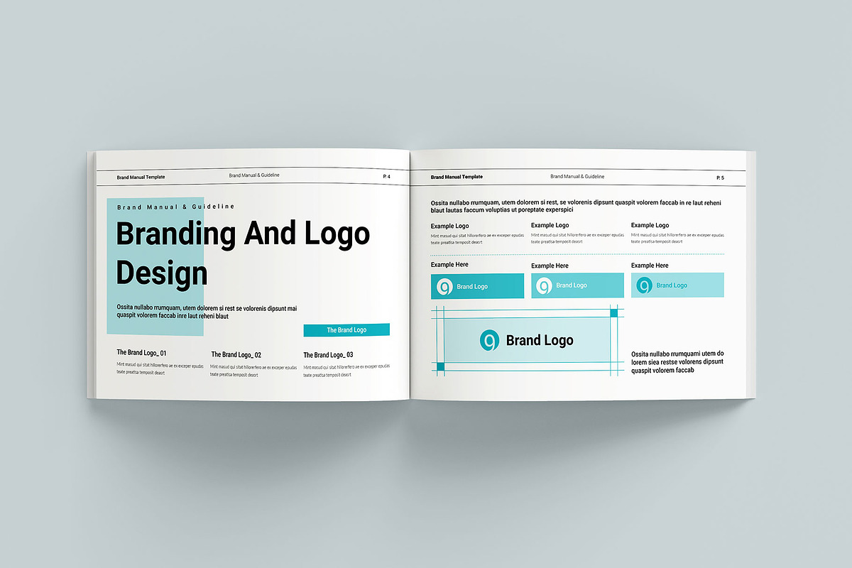 Brand Manual Landscape Template, a Brochure Template by GoldenGrid Studio (Photo 3 of 15)