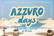 Script font handwritten retro Azzuro, a Script Font by TD fonts (Thumbnail 1 of 12)
