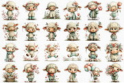 Whimsical Spring Sheep Clipart, an Illustration by Craft Nest (Thumbnail 6 of 11)