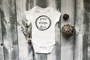 Baby Clothing Farmhouse Mockup