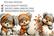 Whimsical Easter Teddy Bear Clipart, an Illustration by Pixels.Craft (Thumbnail 2 of 5)