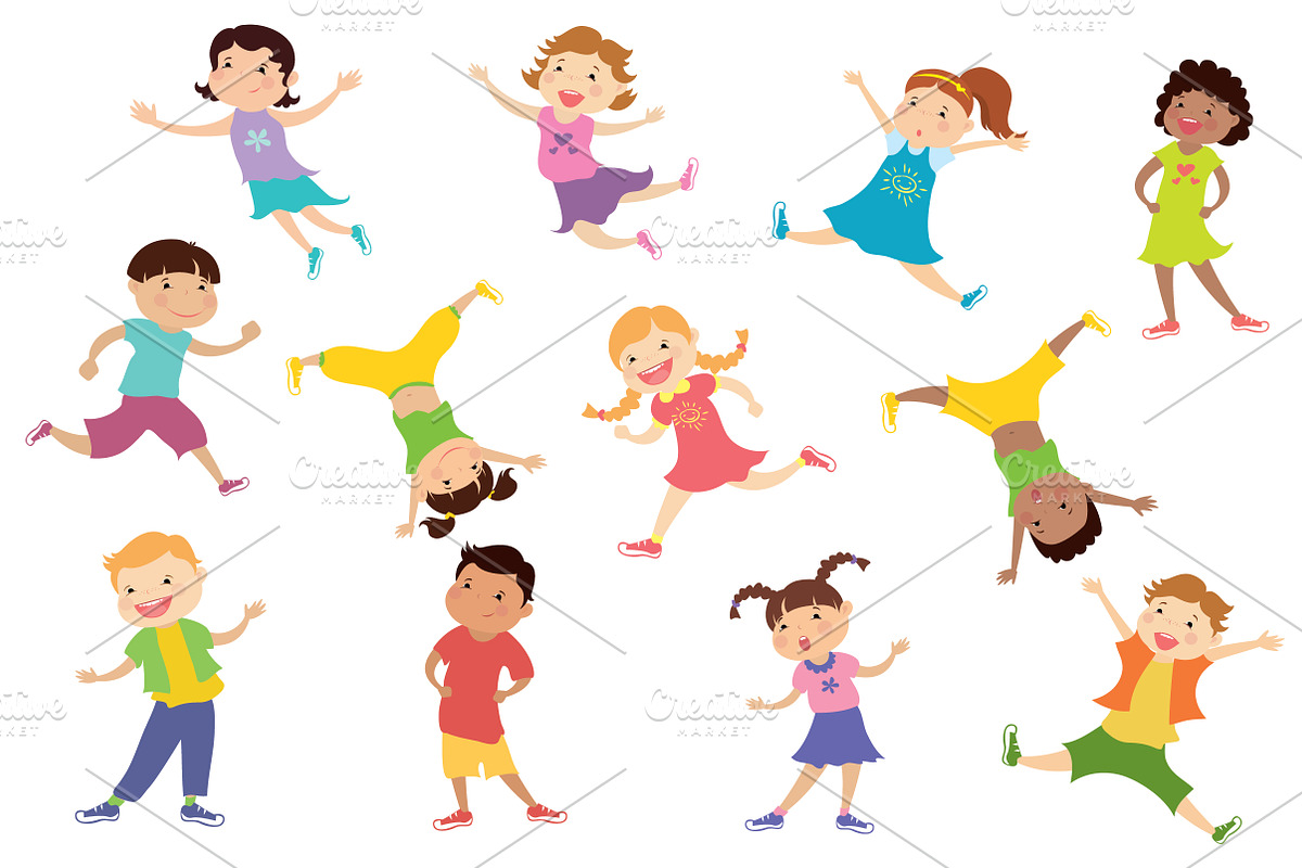 Collection cartoon kids characters, an Education Illustration by naum_studio (Photo 2 of 2)