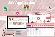 Spreadsheet Job Application Tracker, a Templates & Theme by bellaROSEworkshop (Thumbnail 6 of 6)