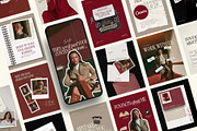 Burgundy Instagram Template, a Social Media Template by Row Creative (Thumbnail 1 of 10)