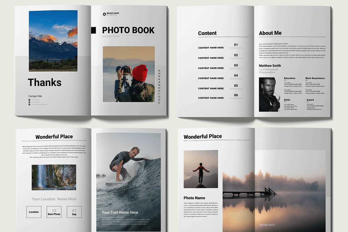 Photo Book Design Template