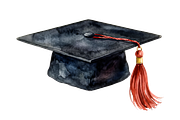 Watercolor Graduation Clipart PNGs, an Education Illustration by VetalStock (Thumbnail 12 of 24)