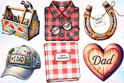 Watercolor Rustic Father's Day PNG, a Seasonal Illustration by Canvas Craft (Thumbnail 5 of 8)