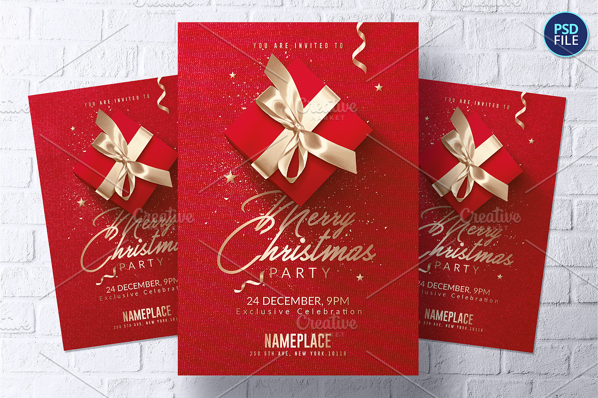 Christmas Flyer Templates, a Flyer Template by Rome B Creation (Photo 1 of 2)