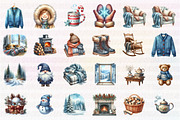 Cozy Winter Clipart, an Illustration by CreationArt (Thumbnail 2 of 5)