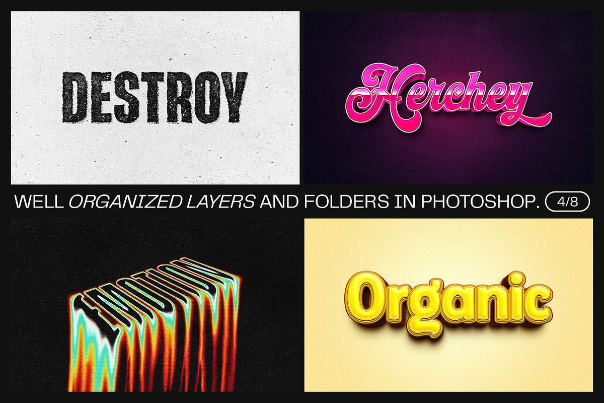 12 Text Effect Templates, a Layer Style Add-On by iDoodle Studio (Photo 4 of 6)