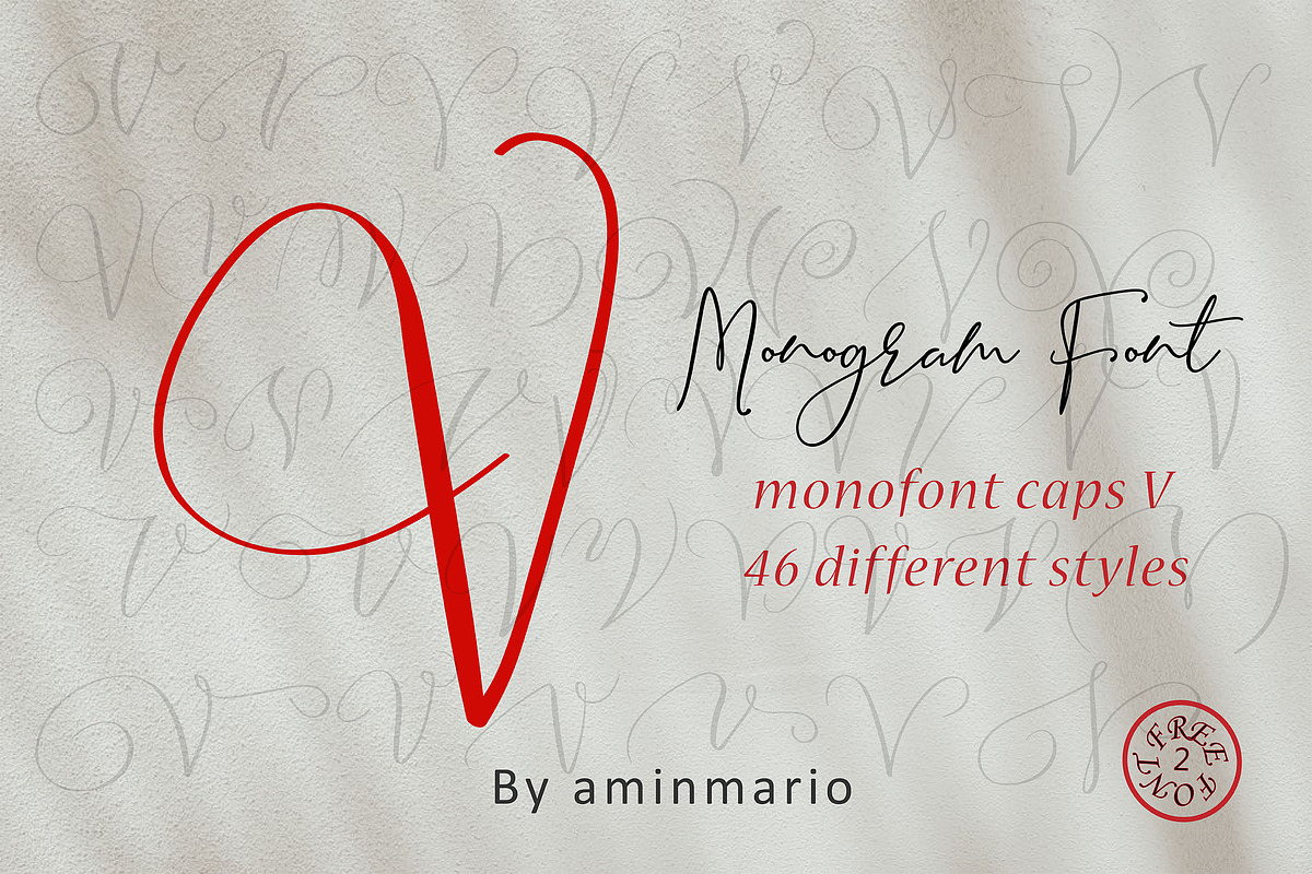 MONOGRAM V | Monofont caps V