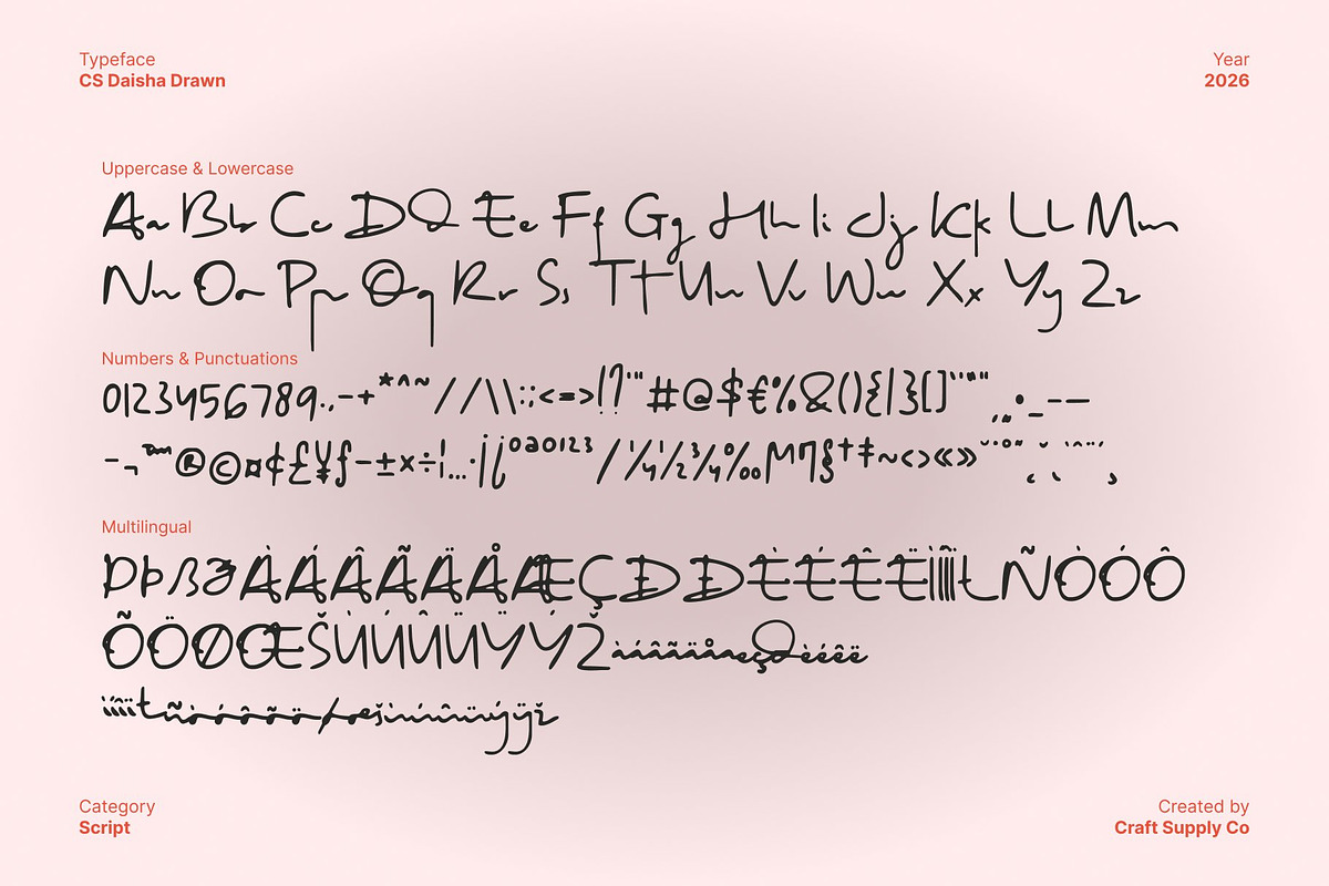 CS Daisha Drawn – Soft Handwritten
