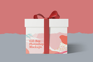 Gift Box Photoshop Mockups