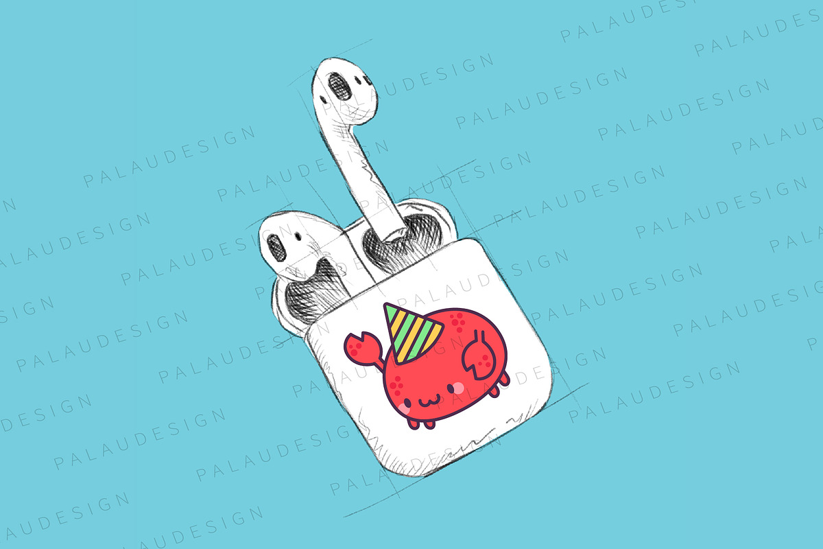 Cute Kawaii Crab Ocean Character, an Animal Illustration by Palau (Photo 6 of 12)