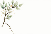 Sage Greenery Watercolor Frame Set, an Illustration by hafijul (Thumbnail 8 of 10)